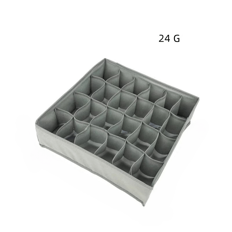 panier 24 grilles argent rangement sous-vêtements