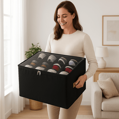 panier noir rangement soulier maman sourit transporte facilement