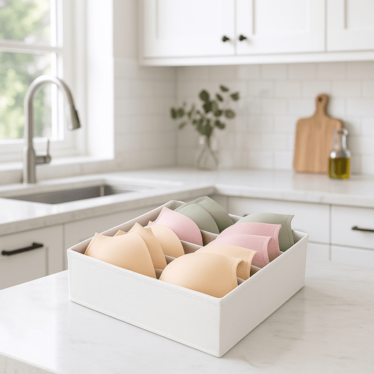 panier panisousvet 6 grilles blanc rempli sous-vêtements