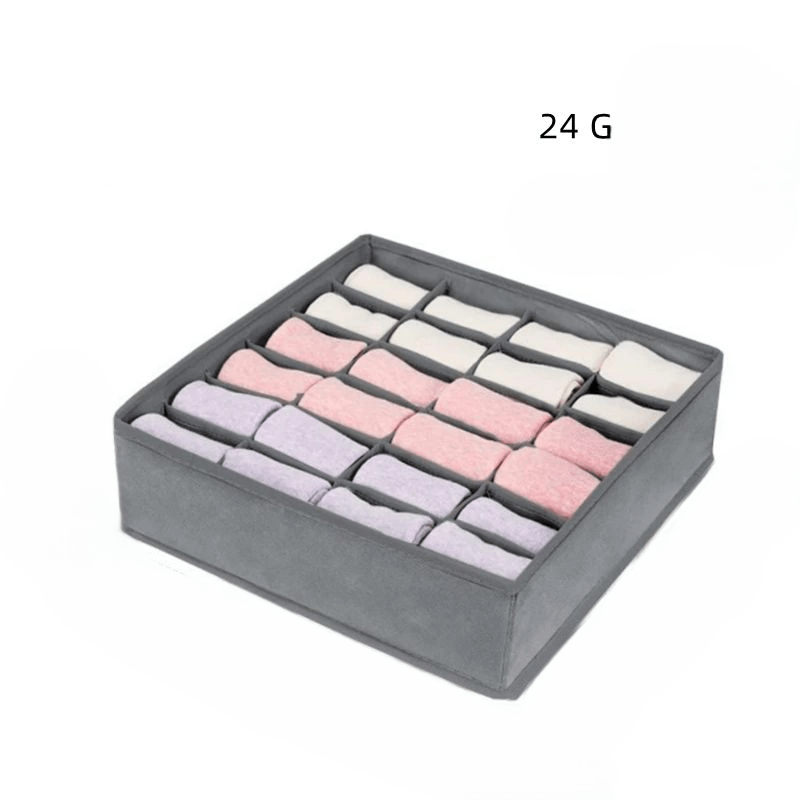 panier rangement sous-vêtements 24 grilles charbon