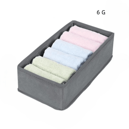 panier rangement sous-vêtements 6 grilles charbon