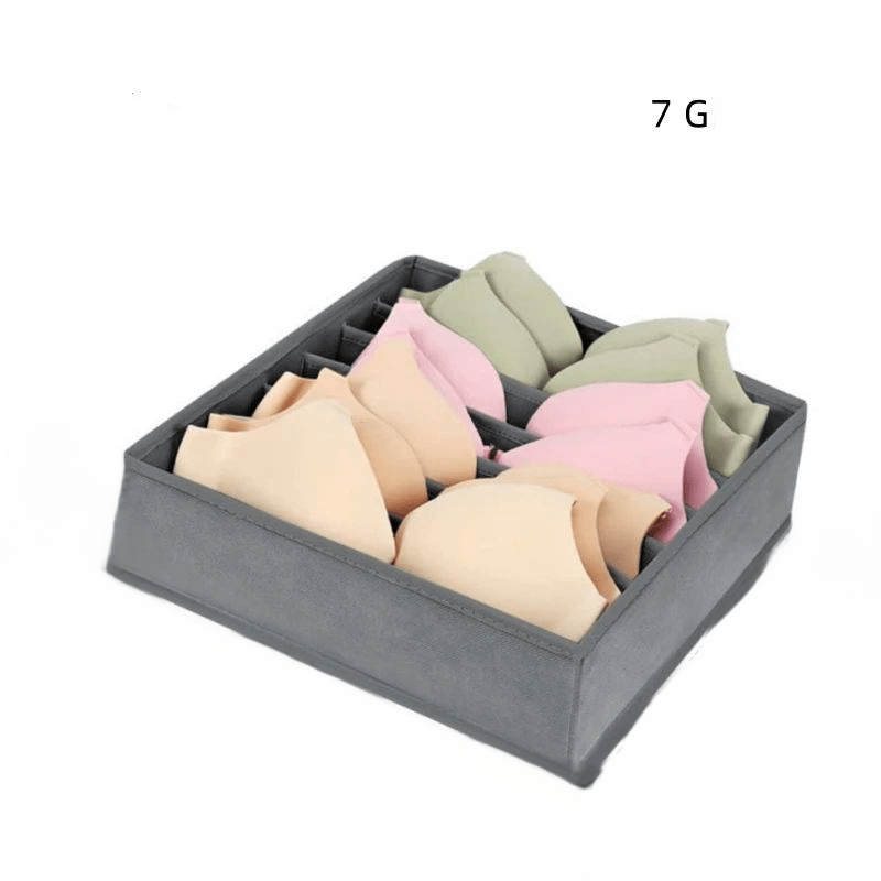 panier rangement sous-vêtements 7 grilles charbon