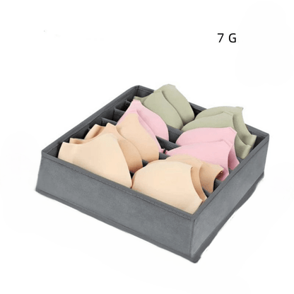 panier rangement sous-vêtements 7 grilles charbon